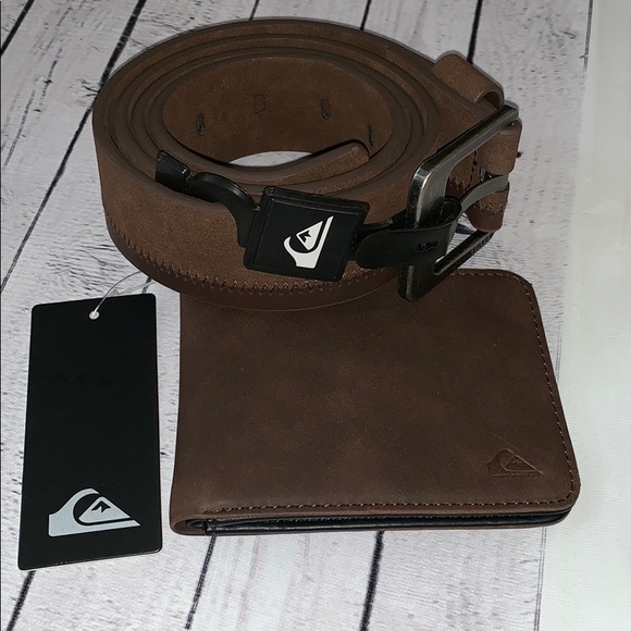 Quiksilver Other - Quiksilver Men’s brown belt and Wallet set NWT